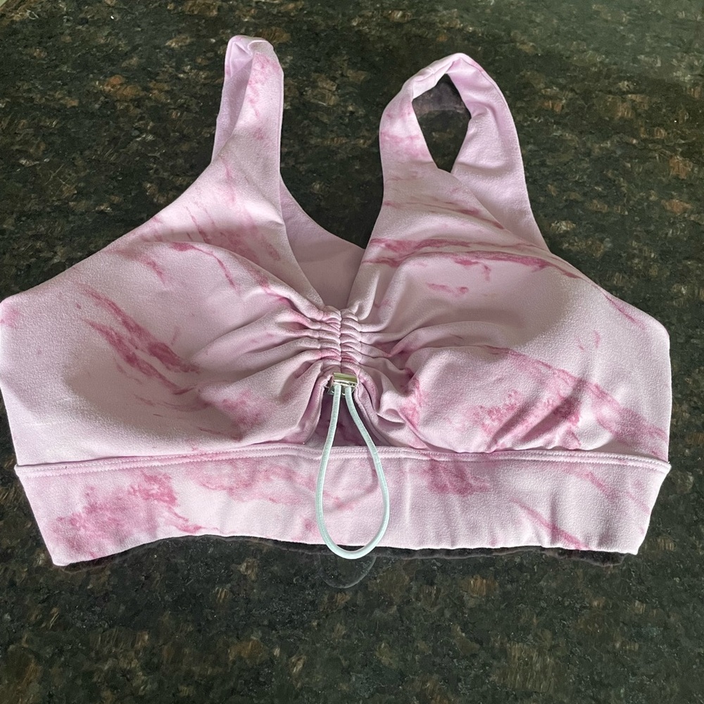 Bombshell Sportswear Marble Pink Sports Bra